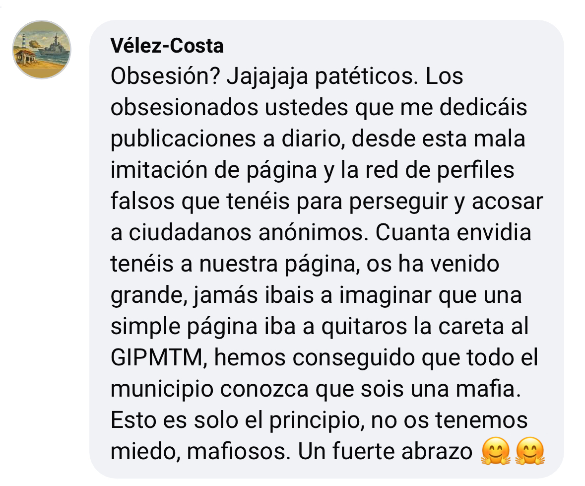 Respuesta de Vélez-Costa a nuestro artículo de ayer 